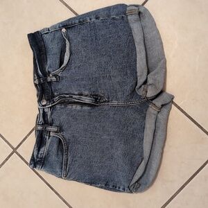 High rise jean shorts